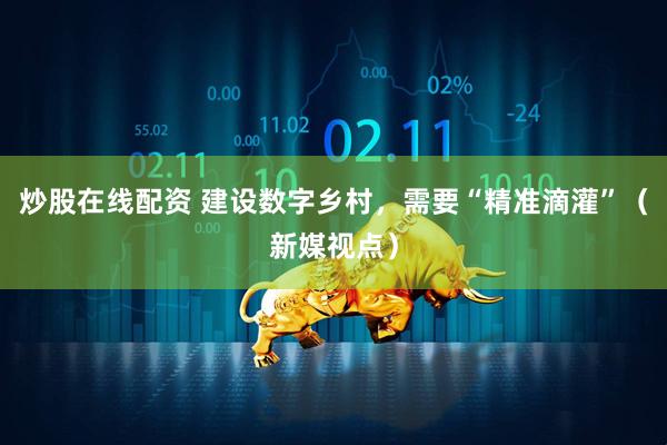 炒股在线配资 建设数字乡村，需要“精准滴灌”（新媒视点）