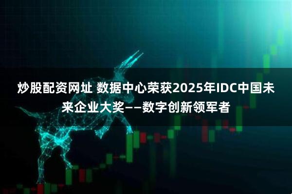 炒股配资网址 数据中心荣获2025年IDC中国未来企业大奖——数字创新领军者